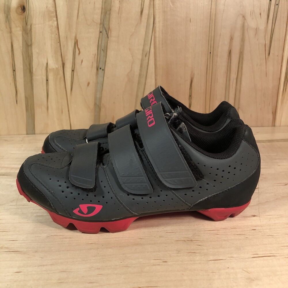 Giro Women's Dark Gray and Pink Athletic Cycling Shoes